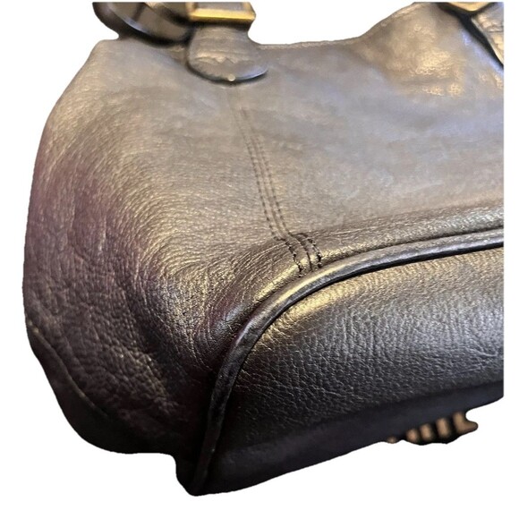 Frye Caelan Leather Crossbody Handbag Medium Size Smokey Gray Satchel - Picture 13 of 16